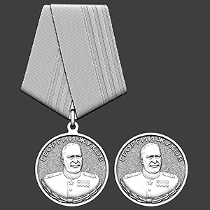 Медаль Жукова, 3d модель